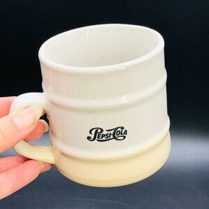 80s PEPSI COLA Logo Ironstone Coffee Mug Vintage Advertising Promo Pop Culture